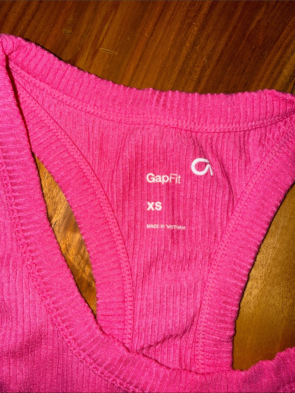GAP Hot Pink Ribbed Racerback Tank - Picture 2 of 3